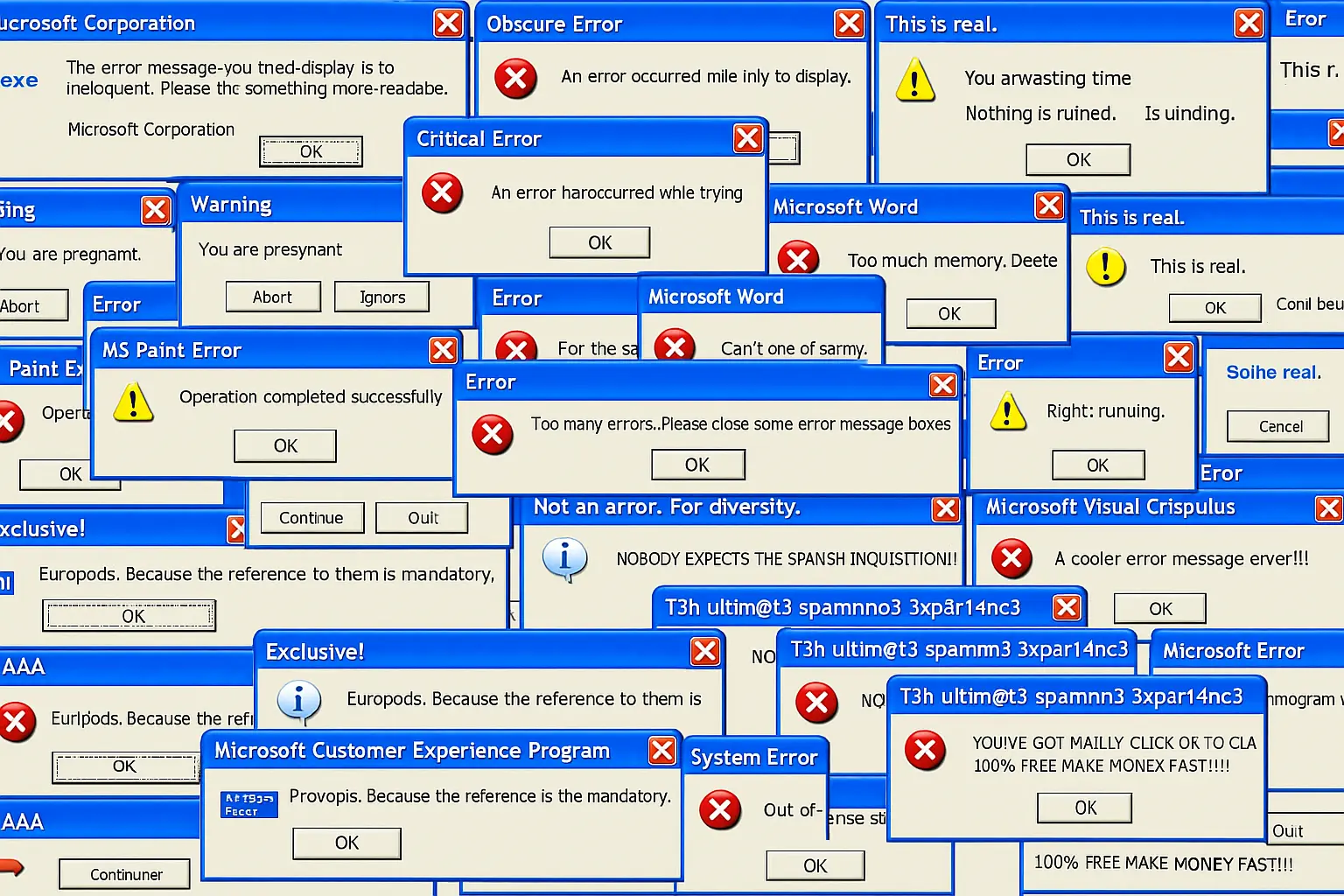 典型的なWindows XPのジョーク